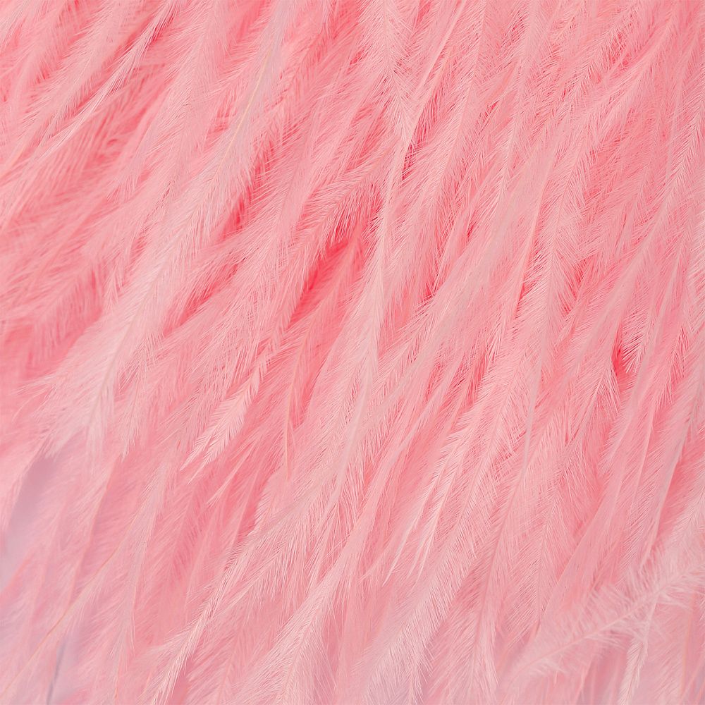 Перья на ленте Страус 8 см, FBY-08-123, цв. нежно-розовый, 2м