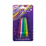 Набор свечей для торта 9.5 г 0.5 см, 12х10 шт, ассорти с блестками, Boomzee BCD-34