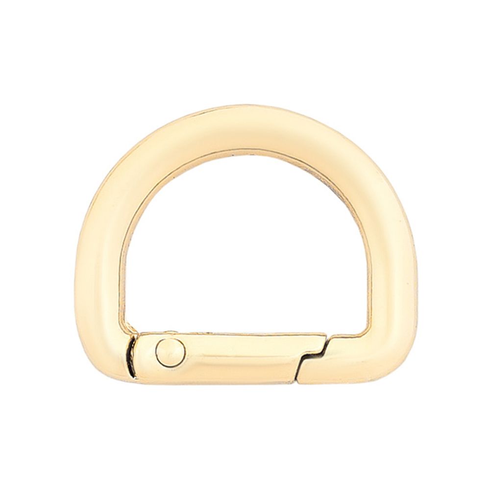 Карабин металл полукольцо 20.0 мм, золото, MB_2232, 6 шт