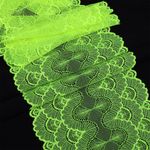 Кружево бельевое эластичное 195 мм / 3 м, 8034 цв.F229 зелено-желтый неон, Kruzhevo