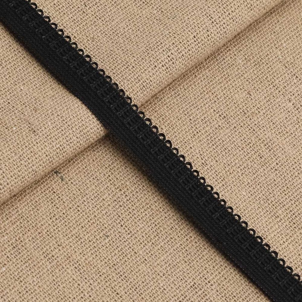 Резинка бельевая (ажурная) 10.0 мм / 50 метров, черный