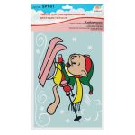 Набор для раскрашивания цветным песком №37 Кот - лыжник, 16.5х23 см, Hobbius SPT-01