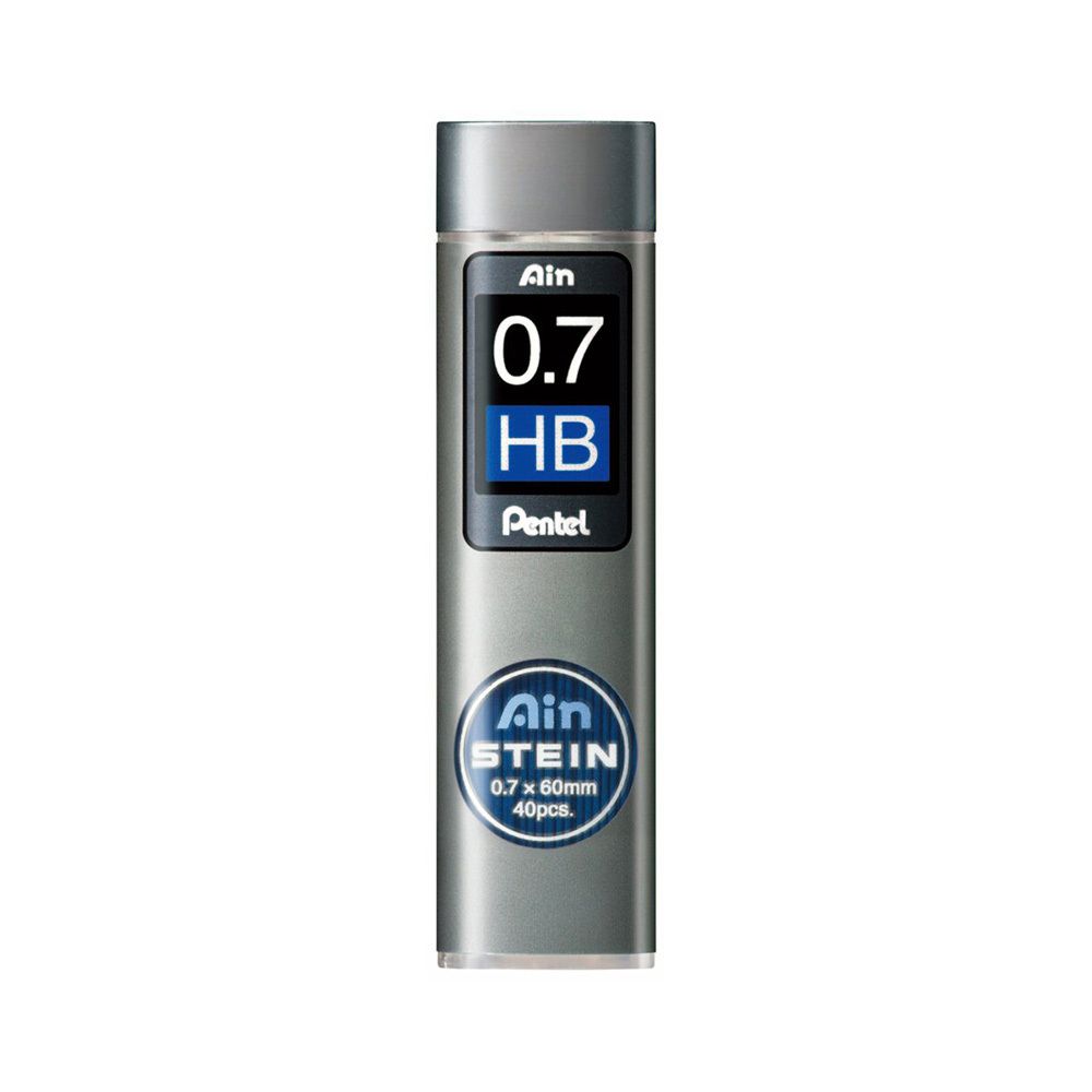 Грифели для карандашей автоматических Pentel Ain Stein 0.7 мм, 40 шт, в тубе, C277-HBO HB