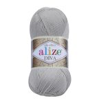 Пряжа Alize (Ализе) Diva / уп.5 мот. по 100 г, 350м, 355 светло-серый A