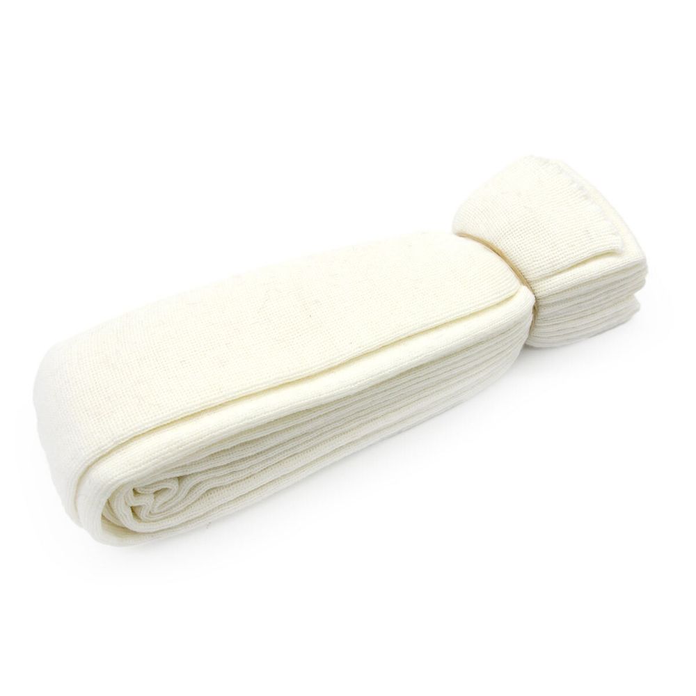 Манжеты трикотажные рукава 7.0 см / 3 метра, тонкие, 14 кл, 1х1, 301/с снежок (белый)