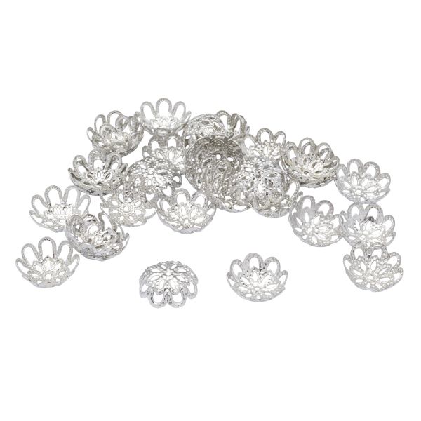 Шапочка для бусин 4AR205, 12мм 30 шт/упак, Astra&Craft (Никель)