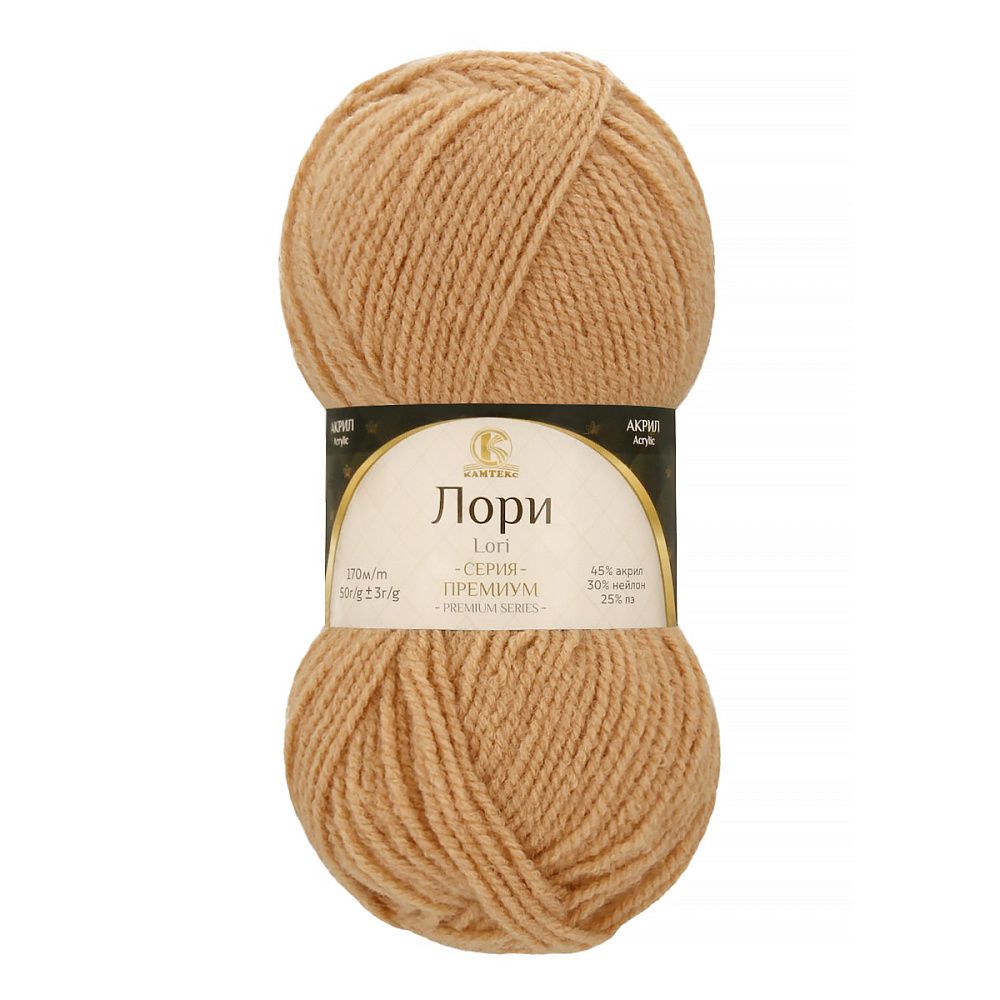 Пряжа Камтекс Лори / уп.5 мот. по 50 г, 170 м, 006 св.бежевый