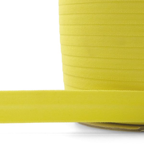 Косая бейка трикотажная 15 мм / 132±1 метра, (0511-0071), 8012 желтый