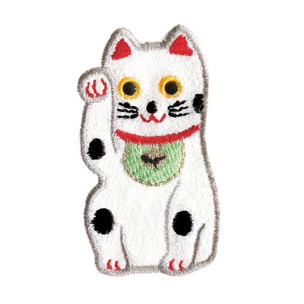 Термоаппликация Кошка машущая лапой цв. белый, Prym