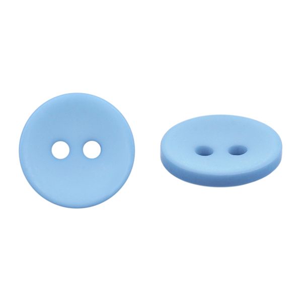 Пуговица 2 прокола 24L=15 мм, Blue1, синий 1, NE188, 36 шт