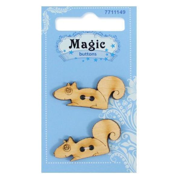 Украшения декоративные пуговицы Белка, 2 шт, Magic Buttons LW814-V45