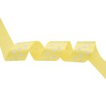 Лента атласная в горошек 45.0 мм / 22.5±1 метров, желтый, Globus