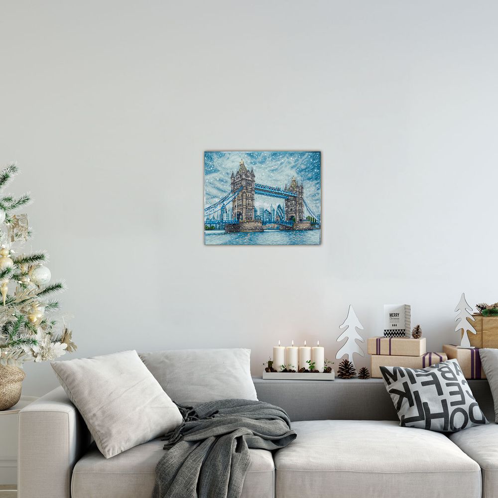 Алмазная (кристальная) мозаика Фрея ALPD-173, на подрамнике Тауэрский мост, 50х40 см