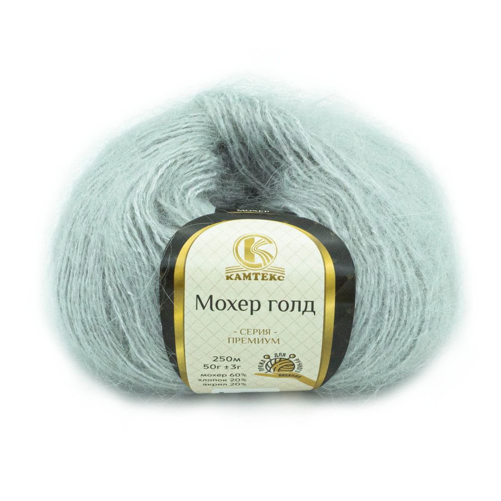 Пряжа Камтекс Мохер Голд / уп.10 мот. по 50 г, 250 м, 008 серебристый