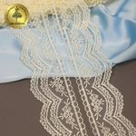 Кружево на сетке 60 мм, 2110 цв.W0115 молочный уп.13.71м, Kruzhevo