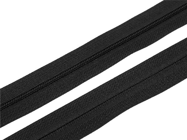 Молния рулонная витая (спираль) Т3 (3 мм), УСИЛЕННАЯ, НА БОБИНЕ, S-580 черный (цв.SBS) / 200 метров