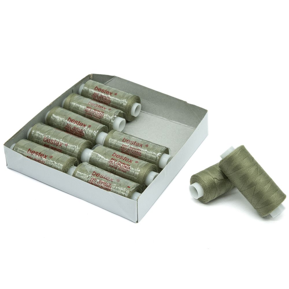 Нитки швейные бытовые Bestex 40/2, 365 м (400 ярд) / 10 кат., 338 светло-болотный