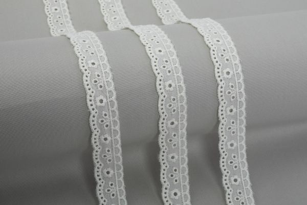 Кружево шитьё 18 мм / 10 м, кремовый, Gamma GYEM-1801