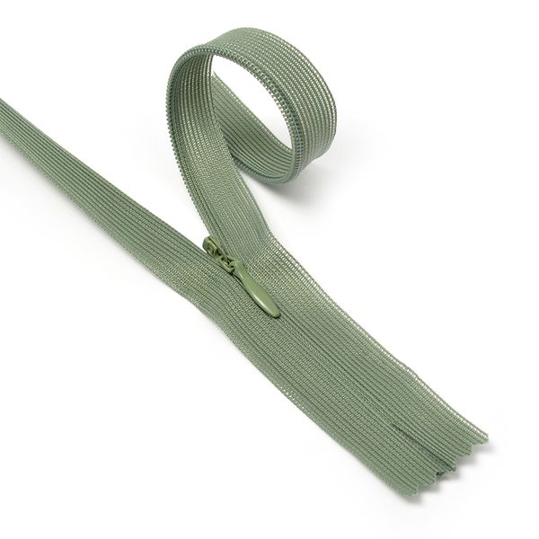 Молния потайная (скрытая) Т3 (3 мм) 1 зам., н/раз., 20 см, цв.F324 оливковый уп.50 шт