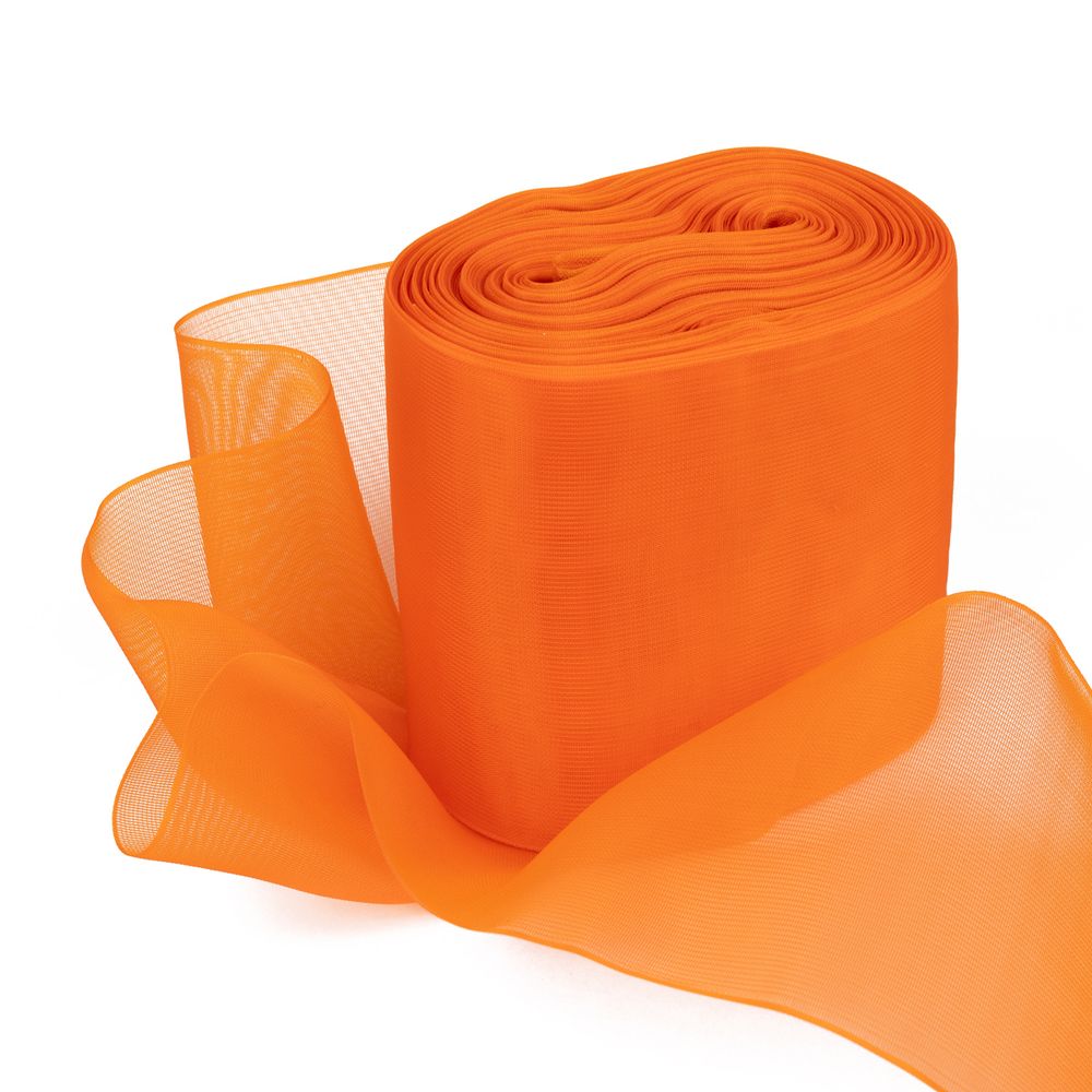Лента капроновая (органза) для бантов 80.0 мм / 25±1 метров, оранжевый, Gamma С 3628