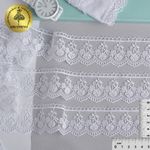 Кружево на сетке 45 мм, диз. 191, цв.01 белый уп. 9 м, Kruzhevo
