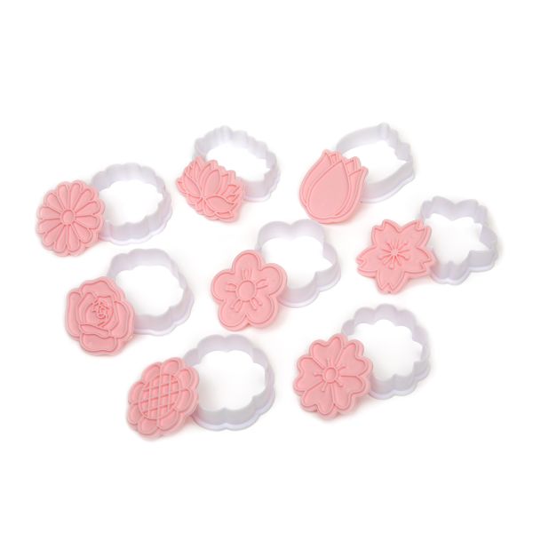 Набор вырубок для печенья пластик, 8 шт, №3 Цветы, S-Chief SHF-0353