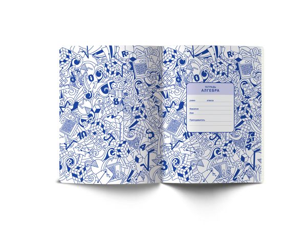 Комплект тетрадей со справочным материалом Скучно не будет!, выборочный лак, A5+ 48 л. 12 шт, на скобе 65 г/м², белизна 100 %, клетка/линия, 01053 12 предметов, Светоч 48К37