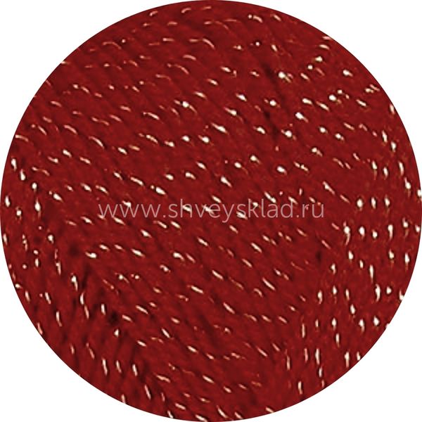 Пряжа Пехорка Мерцающая / уп.5 мот. по 100 г, 430м, 007 бордо