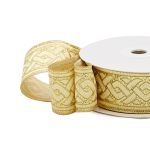 Тесьма металлизированная 35мм / 10м (золото), 35069