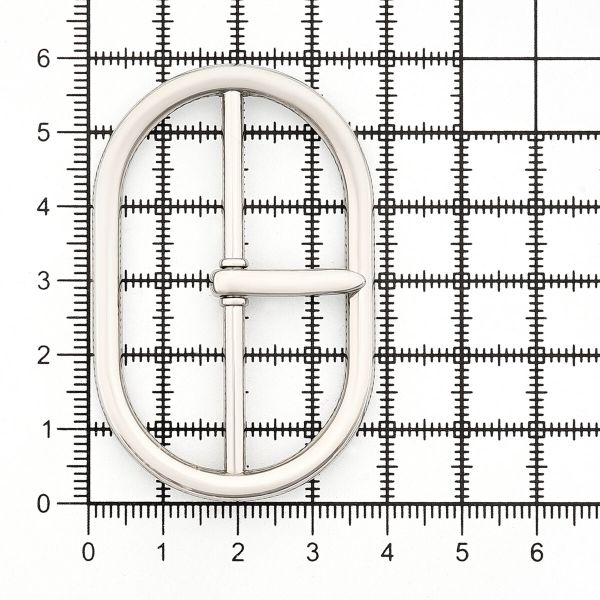 Пряжка овальная 50 мм, металл (Nickel Серебро (никель)), МВ_2301, 6 шт