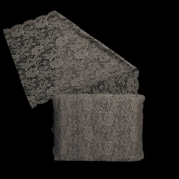 Кружево бельевое эластичное 300 мм / 13.72 м, цв. C072 шиншилла