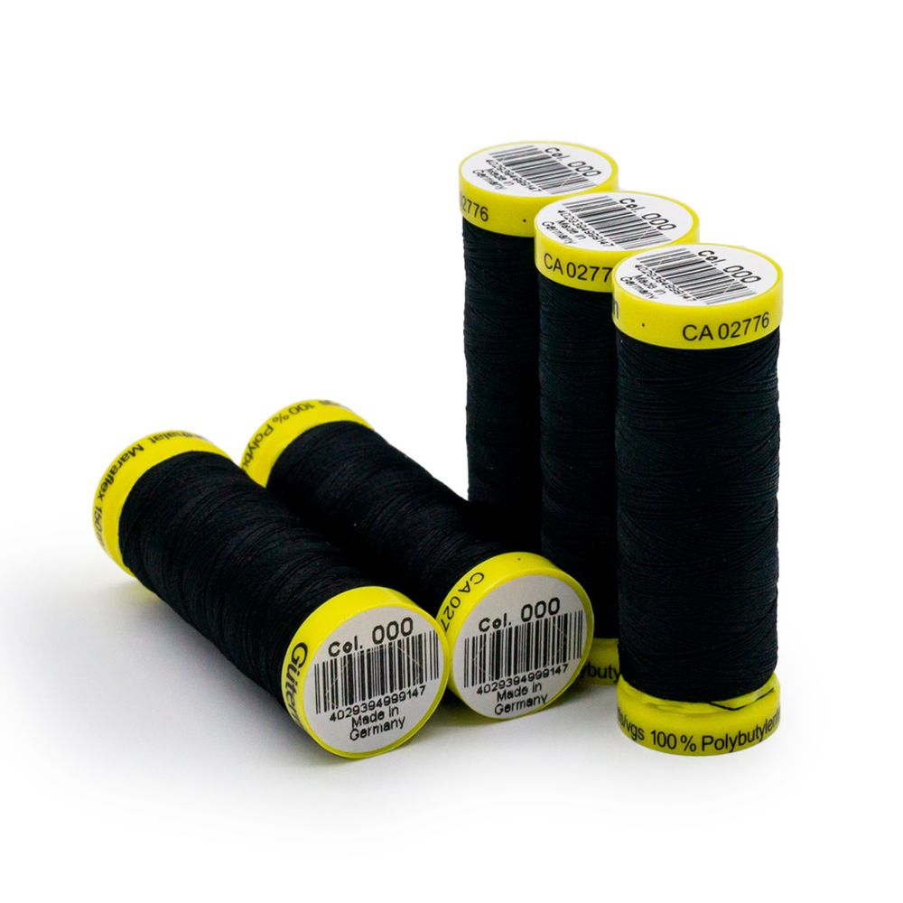 Нитки для трикотажа Gutermann Maraflex, 150м, _000 черный, 5 катушек