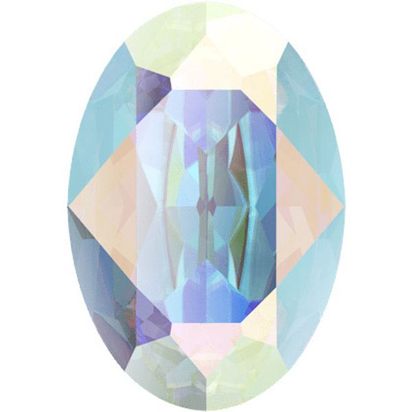 Стразы стекло 8х6 мм, 12 шт, Перламутр (crystal AB), Preciosa 435-12-601