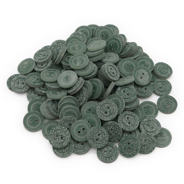 Пуговицы 2 прокола 28L (C153 зеленый), 0312-0386А, 144 шт