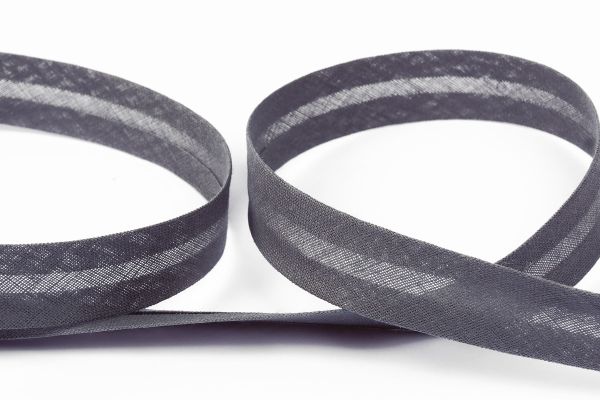 Косая бейка хлопковая 15 мм / 132±1 метра, 072 т.серый, Gamma GK-15C