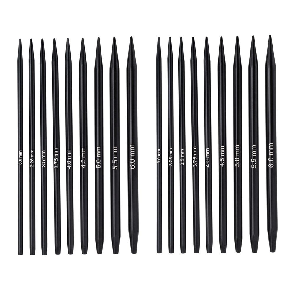 Набор съемных спиц для вязания 11,5см, 9 размеров (3мм-6мм), алюминий