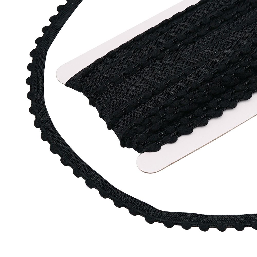 Резинка бельевая (ажурная) 10.0 мм / 13.72 метра, черный, 3AR3578