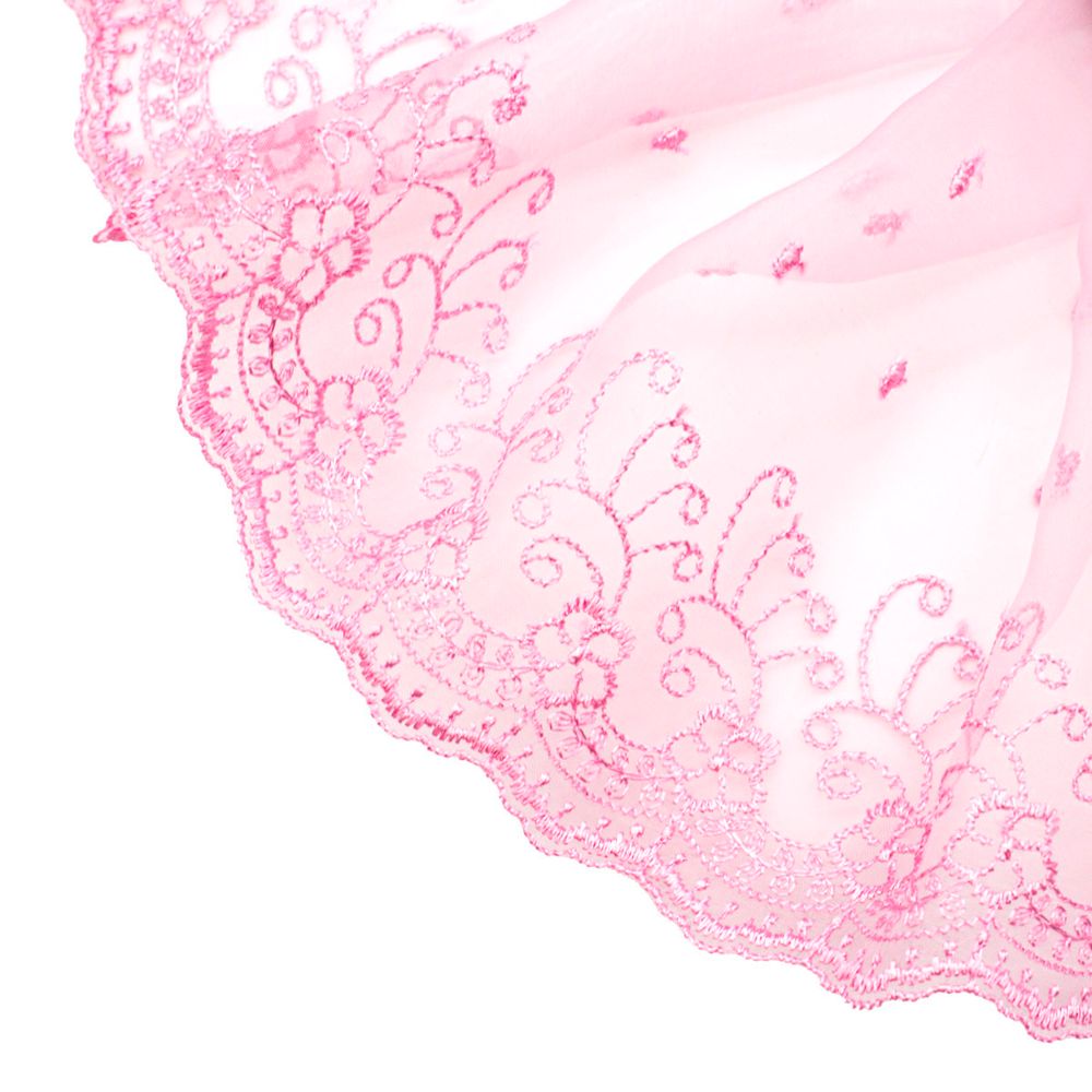 Кружево капроновое широкое 127 мм / 3.4 м (±4 см) 0574-5002, А549 розовый