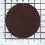 Заплатки пришивные из замши, круг ⌀6см с перфорацией, 2 шт, 100% кожа, 21 темно-коричневый, 59111