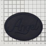 Термоаппликация круг ANGEL black 93х67мм (Blue2 (синий2)), 2 шт, LA559