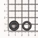 Люверсы металл ⌀_7.3 мм (внутр.), h5.41 мм (внутр.), сталь, черная резина (уп.≈100 шт) New Star