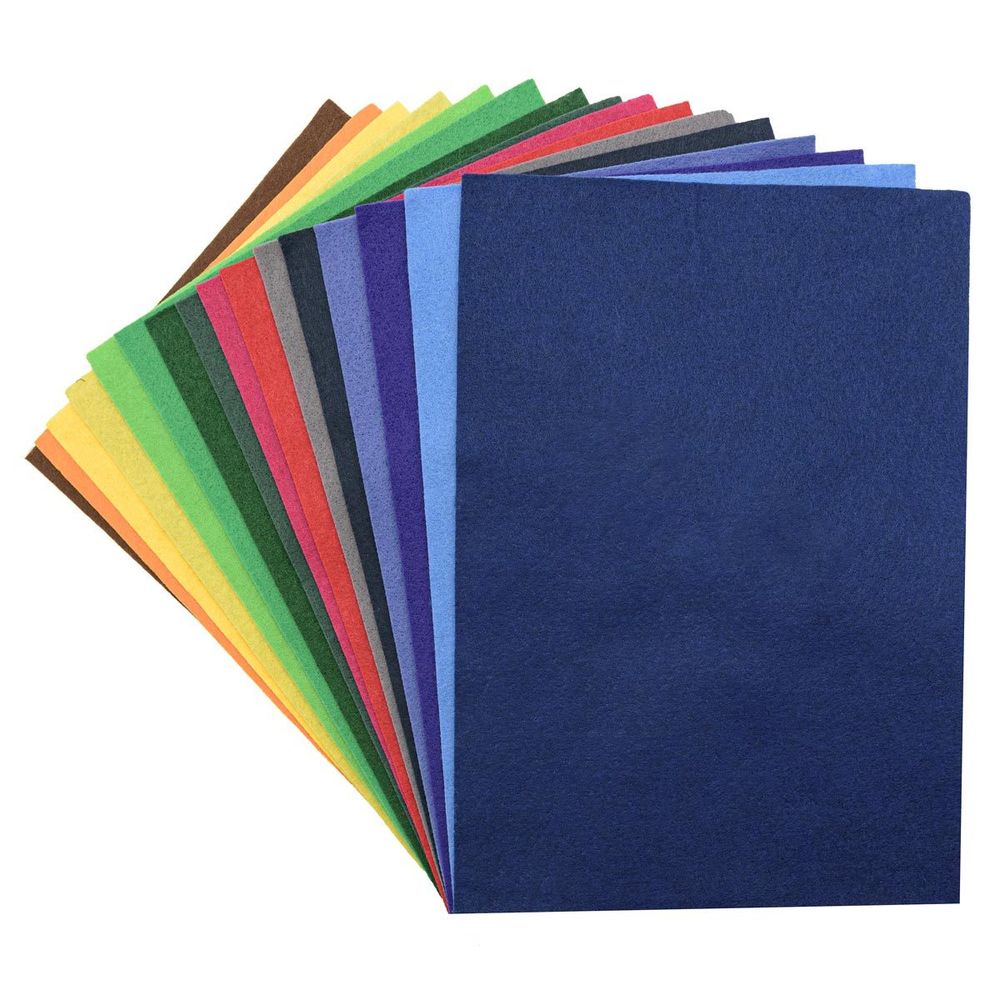 Фетр листовой мягкий 1.0 мм, 20х30см, 16 шт, Astra&Craft, 1