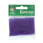 Бисер Astra&Craft 11/0 (2.1 мм), 200 г (10х20 г), цв. 303 фиолетовый/с цвет. центром