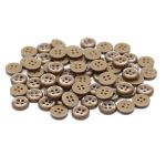 Пуговицы 4 прокола 17L (10,5мм), пластик (col.04 коричневый), 72 шт, CN 2801