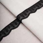 Кружево эластичное (стрейч) 30 мм / 22.86 метра, черный, 3AR2757