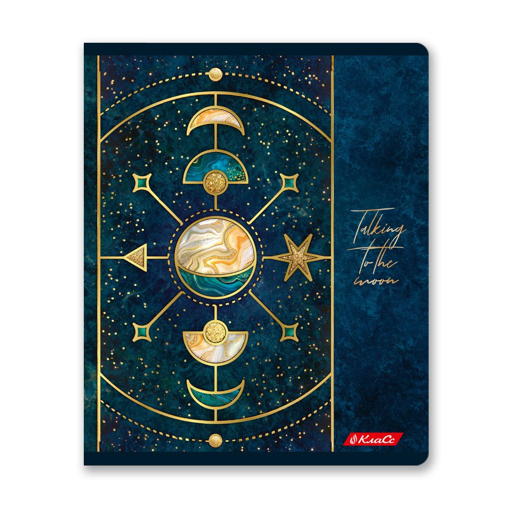 Тетрадь ученическая общая, матовая ламинация + тиснение золотой фольгой, A5+ 48 л. на скобе 65 г/м², белизна 100%, 10 шт, клетка в термоусадочной пленке, 000738 Созвездие успеха, Светоч 48ТЕТк-008