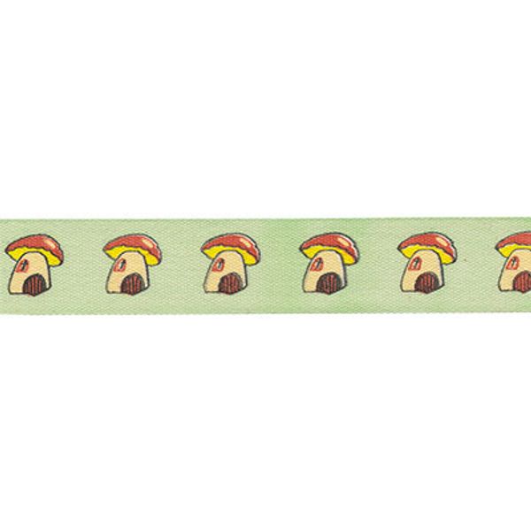 Лента хлопок с рисунком 16.0 мм / 5 шт по 3 метра, M13_123/140/061/113 Гриб, CLP-164 Gamma