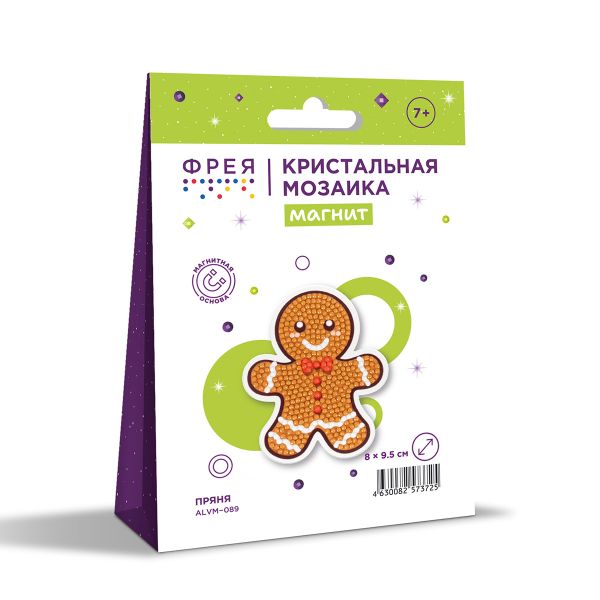 Алмазная (кристальная) мозаика Фрея ALVM-089, магнит Пряня, 8х9.5 см