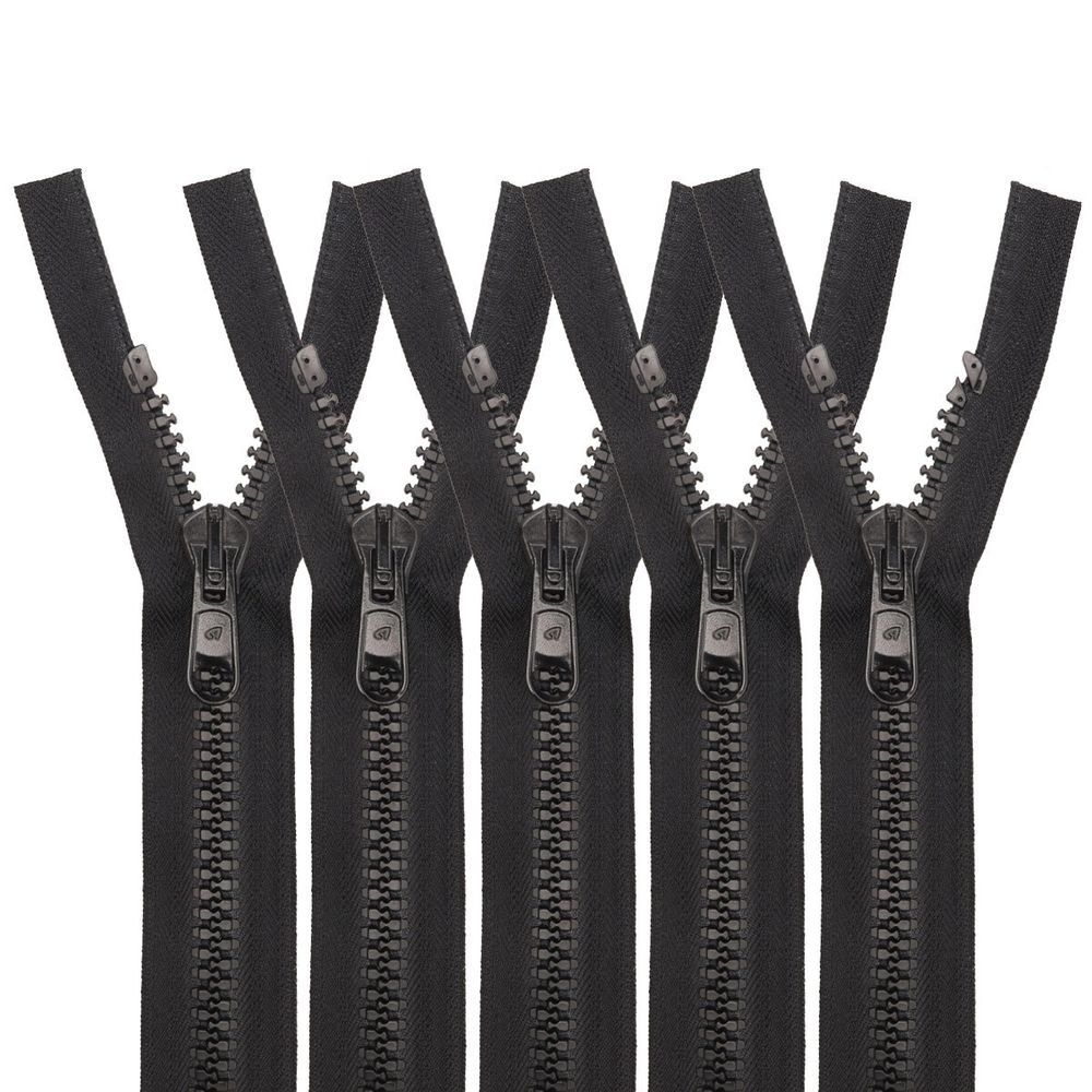 Молния трактор Arta Т8 (8 мм) 1 зам., разъем., 80 см, 077 черный, уп. 5 шт