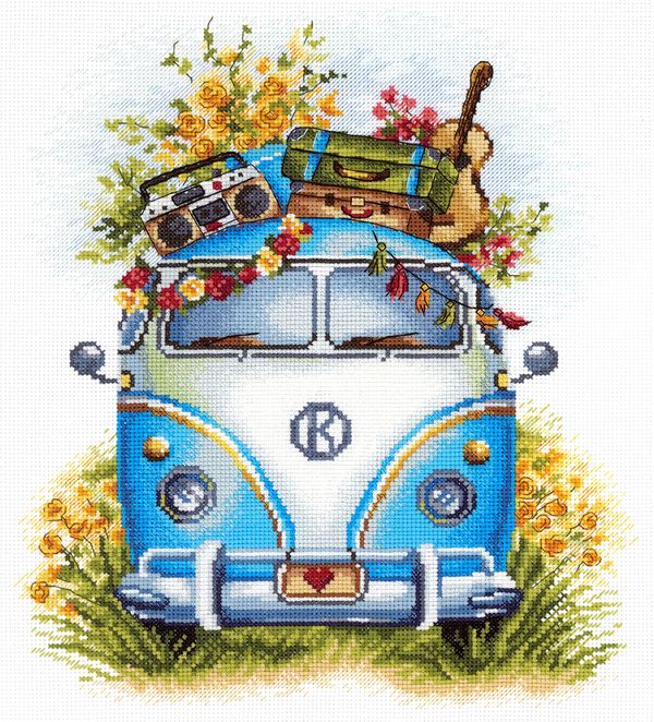 Набор для вышивания нитками МП Студия НВ-875, Музыка путешествий, 27х23 см